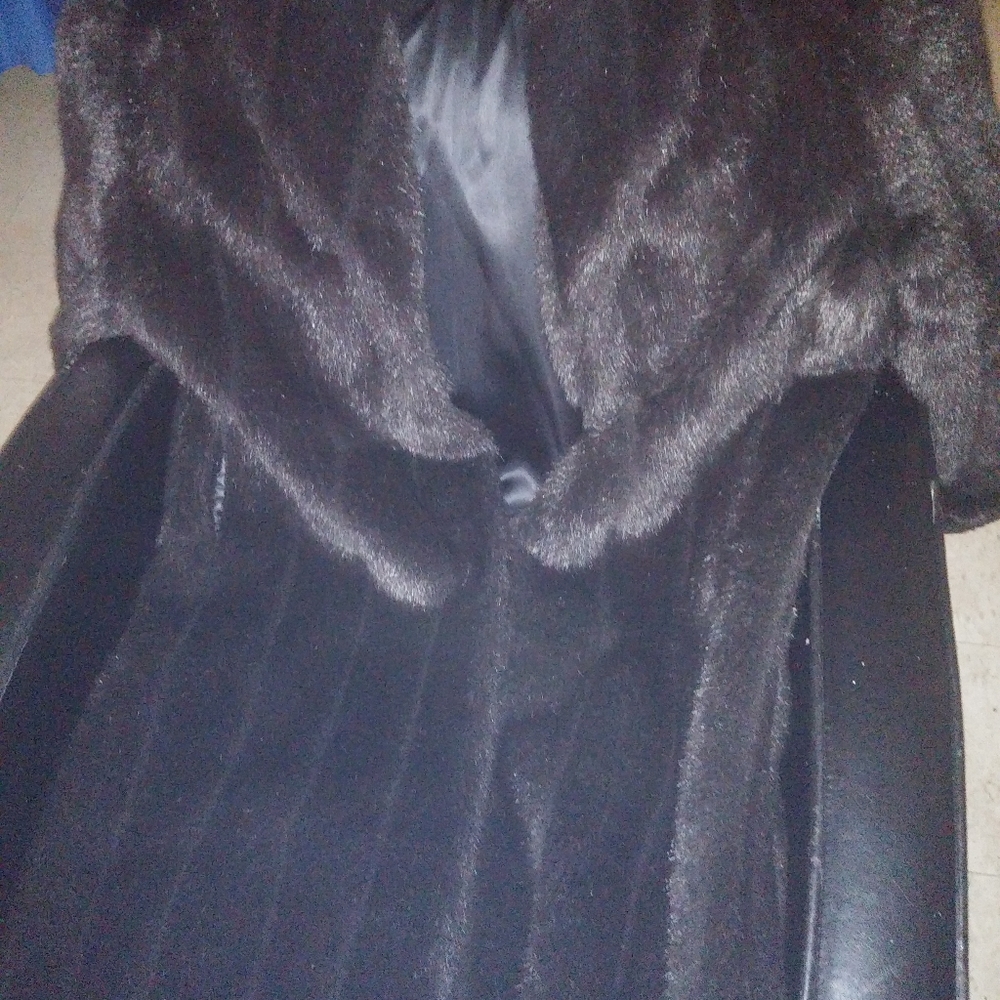 Monterey woman's faux fur coat